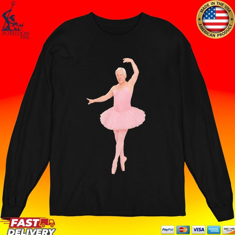 Geddy Lee Wearing Pink Ballerina Alex Lifeson T-shirt