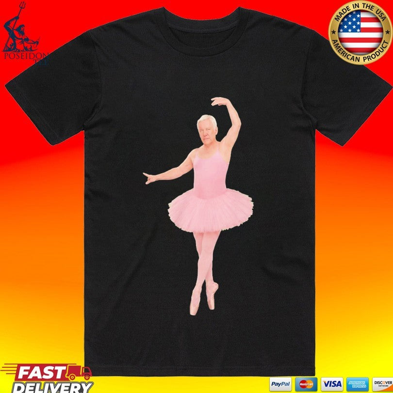 Geddy Lee Wearing Pink Ballerina Alex Lifeson T-shirt