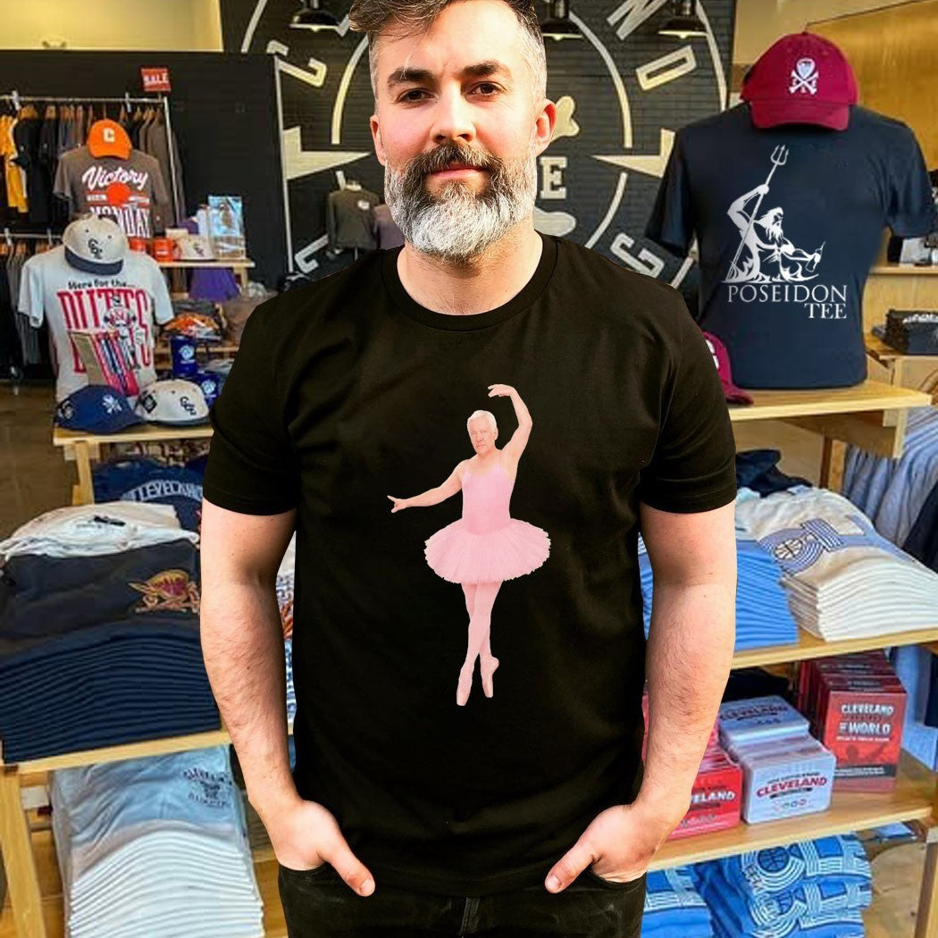 Geddy Lee Wearing Pink Ballerina Alex Lifeson T-shirt