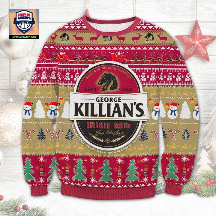George Killian s Irish Red Beer Ugly Christmas Sweater