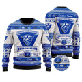 Georgia State Panthers Football Team Logo Custom Name Personalized Ugly Christmas Sweater Holiday Party Men Women Plus Size