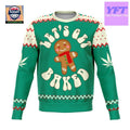 Get Baked Funny Meme Design 3d Ugly Christmas Sweater