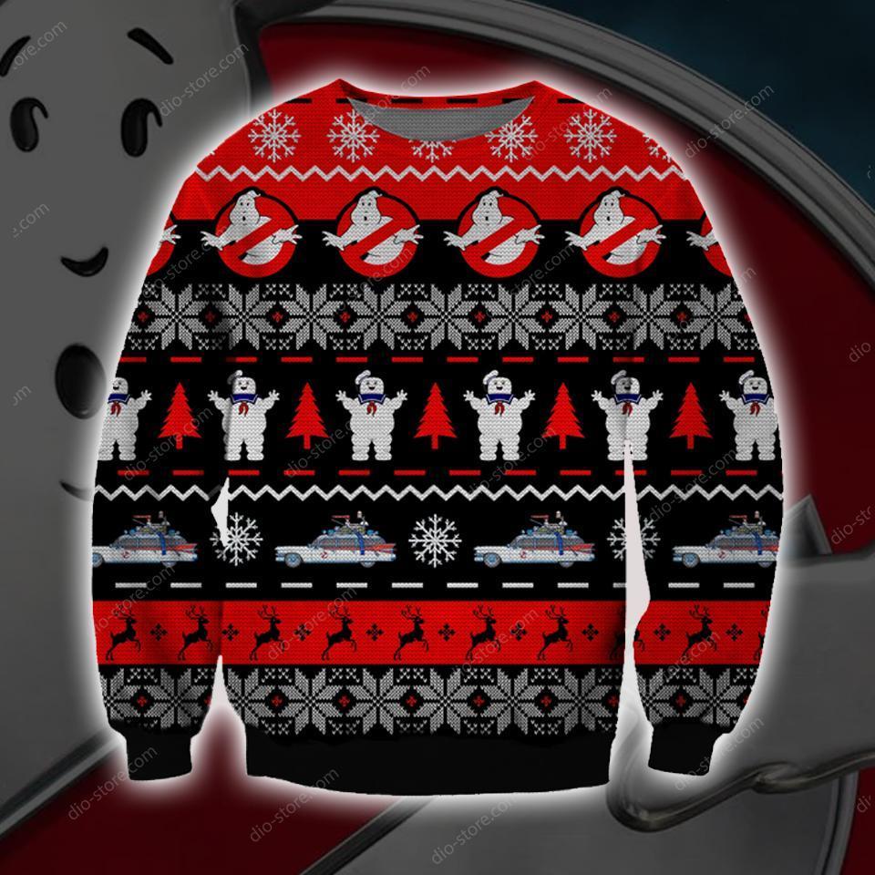 Ghostbusters Knitting Pattern 3D Print Ugly Christmas Sweater