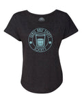 Women's Glass Half Empty Society Scoop Neck T-Shirt