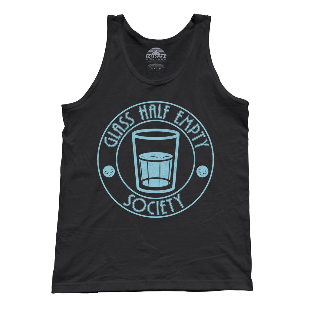 Unisex Glass Half Empty Society Tank Top
