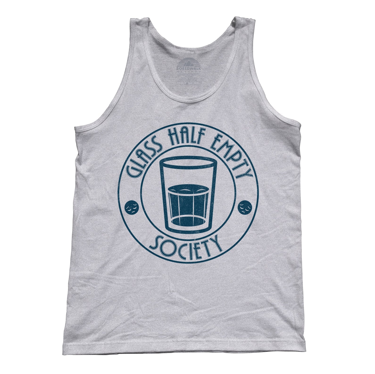 Unisex Glass Half Empty Society Tank Top
