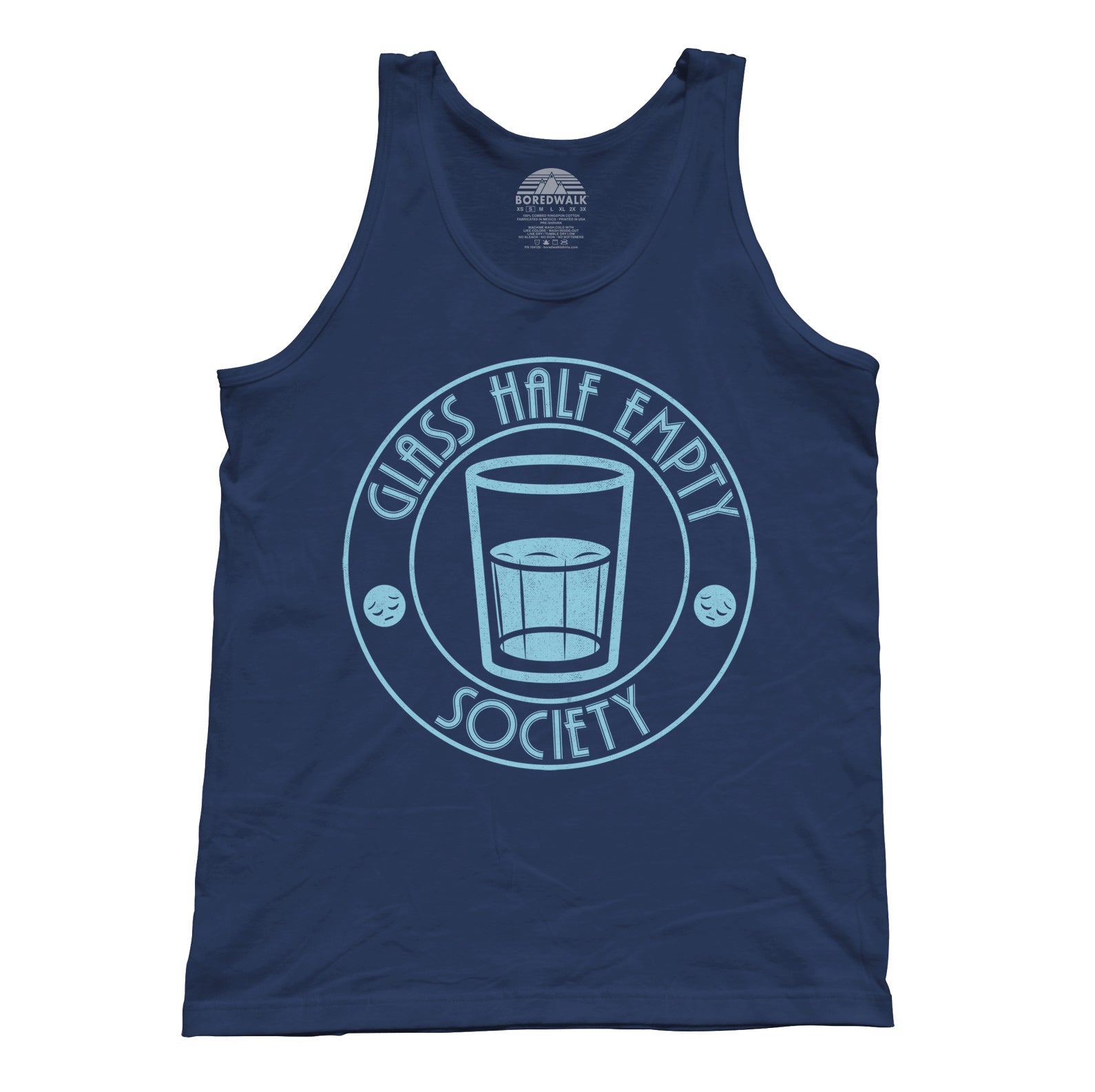 Unisex Glass Half Empty Society Tank Top