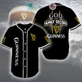 BEST God First Family Second Then Guinness black Baseball Jersey
