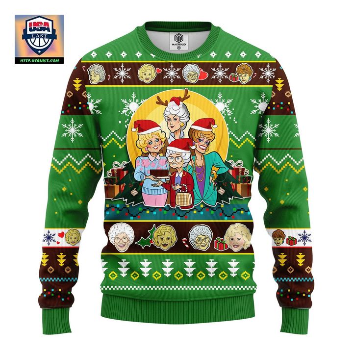 Golden Girls Ugly Christmas Sweater Green 1 Amazing Gift Idea Thanksgiving Gift
