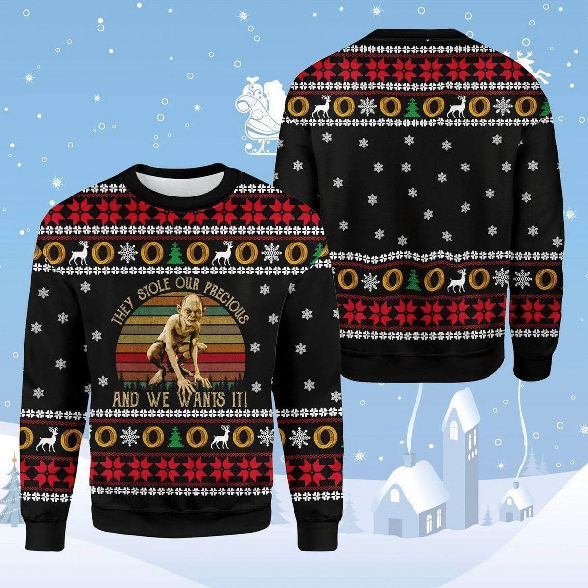 Gollum Ugly Christmas Sweater
