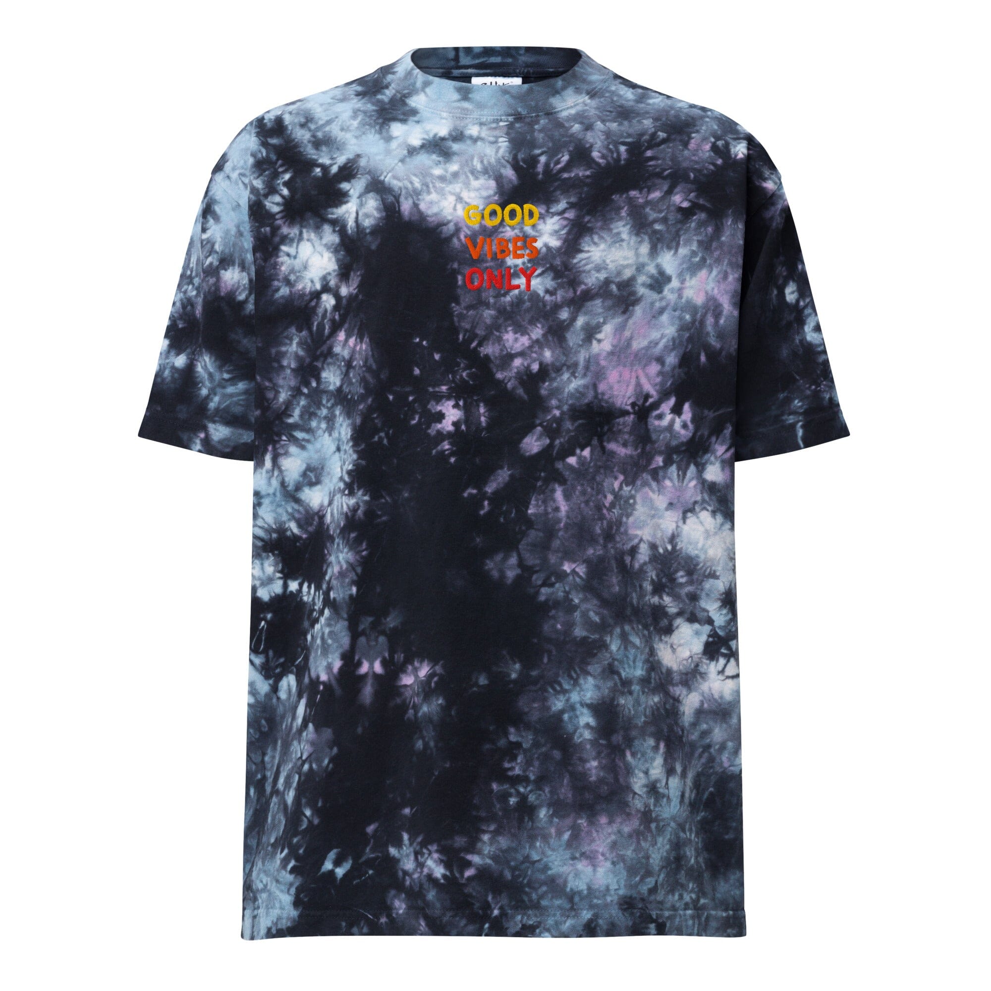GOOD VIBES ONLY Oversized tie-dye t-shirt
