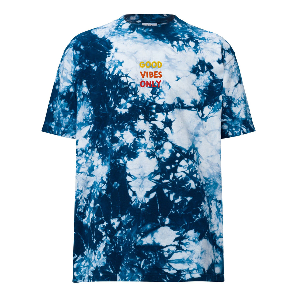 GOOD VIBES ONLY Oversized tie-dye t-shirt