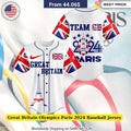 Great Britain Olympics Paris 2024 Baseball Jersey