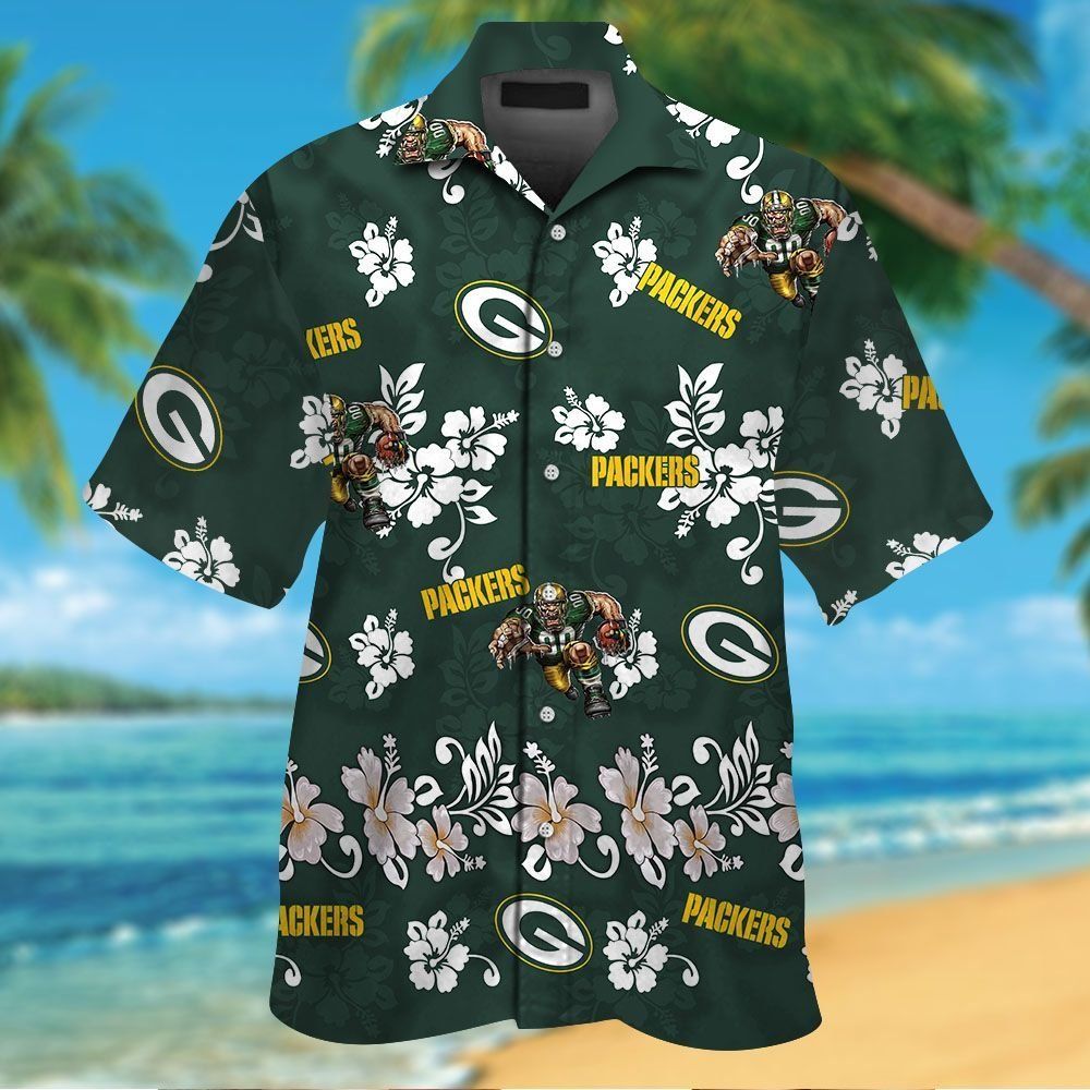 Green Bay Packers Hawaiian Shirt Tropical Look
