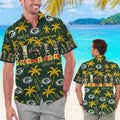 Green Bay Packers Name Personalized Short Sleeve Button Up Tropical Hawaiian Shirt