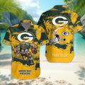 Green Bay Packers Personalized Gridiron Warrior Hawaiian Shirt