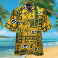 Green Bay Packers Shirt Hawaiian Tropical Design