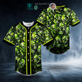 BEST Green Pile Skull Baseball Shirt