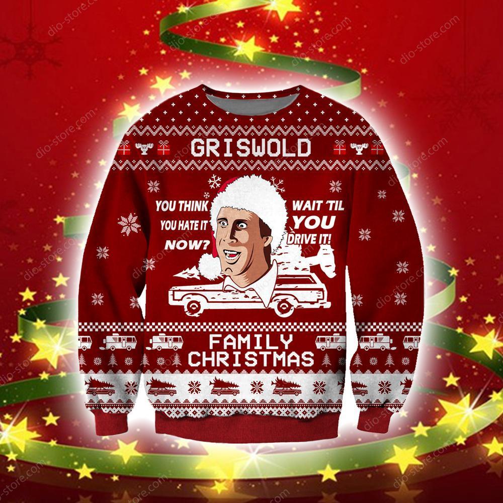 Griswold Family Christmas Knitting Pattern 3D Print Ugly Christmas Sweater