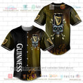 HOT Guinness skull head Baseball Jersey Shirt