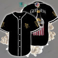 BEST Guinness Skull United States Flag black Baseball Jersey