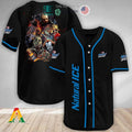 BEST Halloween Horror Characters Natural Ice Baseball Jersey