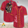 BEST Halloween Horror Characters Stroh's Beer Baseball Jersey