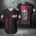 BEST Hamm's Beer United States Flag black Baseball Jersey