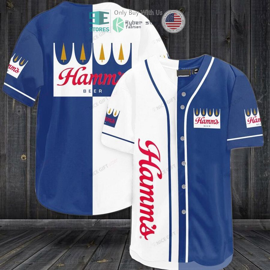 BEST Hamm's Brewery logo blue white Baseball Jersey