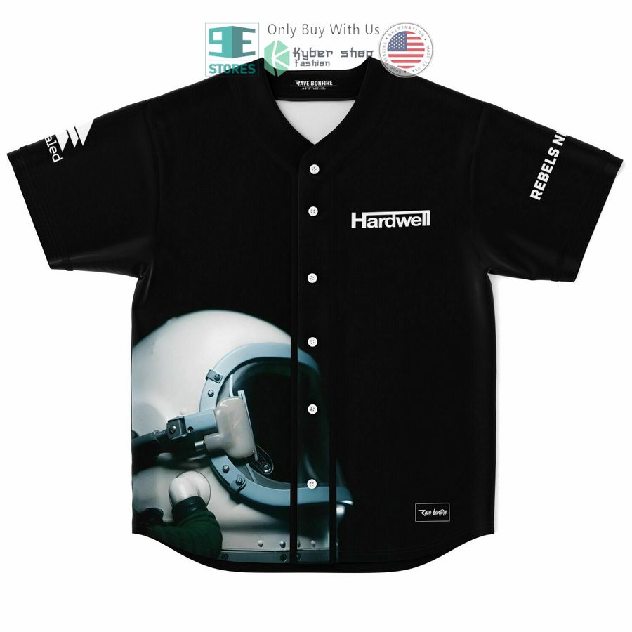 BEST Hardwell 22 Rebels Never Die black Baseball Jersey