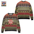 Havana Club Rum Pine Tree Reindeer Pattern Ugly Christmas Sweater