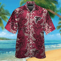 Hawaiian Atlanta Falcons Tropical Shirt Short Sleeve Button Up