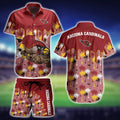 Hawaiian Design Arizona Cardinals Collection Shirt Short