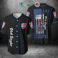 BEST Heileman's Old Style United States Flag black Baseball Jersey