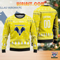 Hellas Verona FC Personalized Ugly Christmas Sweater Yelllow Version