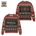 Hennessy Cognac Logo Christmas Pattern Ugly Christmas Sweater Red