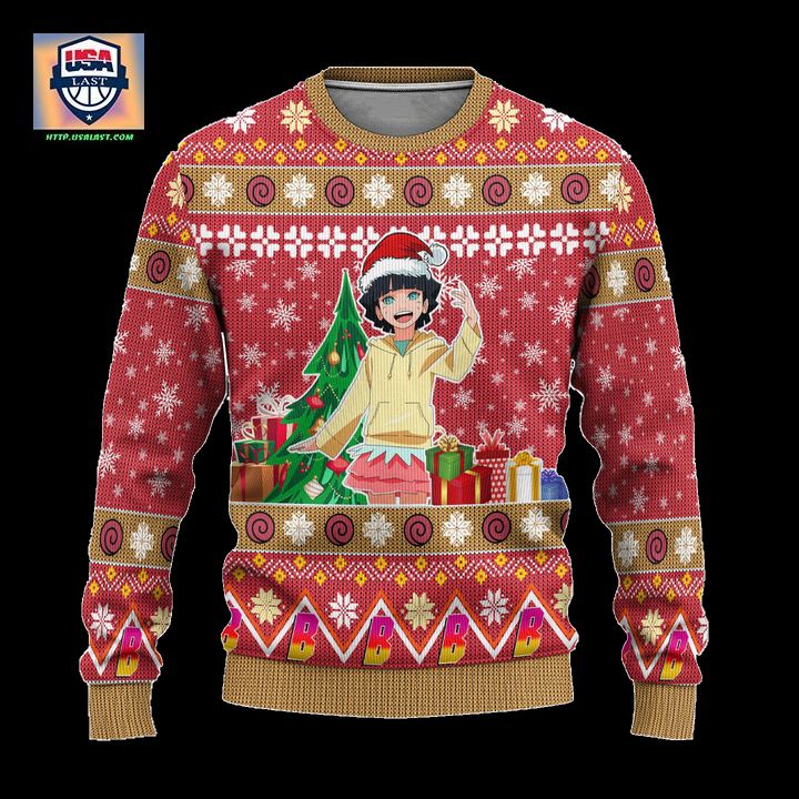 Himawari Uzumaki Anime Ugly Christmas Sweater Custom Boruto Xmas Gift