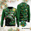 Ho Ho Ho Black Cat Christmas Tree Ugly Christmas Sweater For Black Cat Lovers On Christmas Days