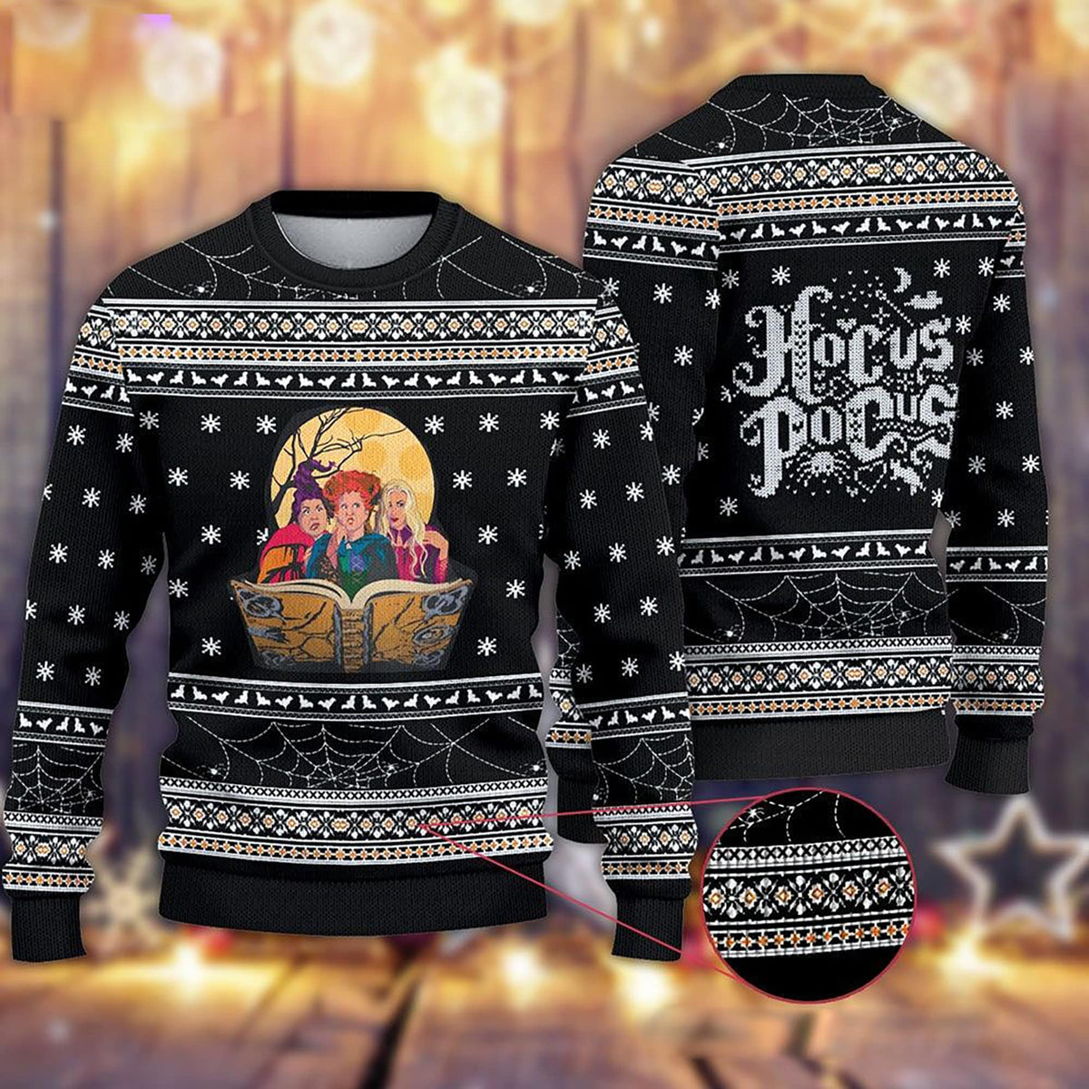 Hocus Pocus The Sisters Ugly Christmas Sweater