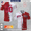 HOT Boston Red Sox Mix Home Away Jersey Polo Shirt