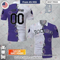 HOT Colorado Rockies Mix Home Away Jersey Polo Shirt