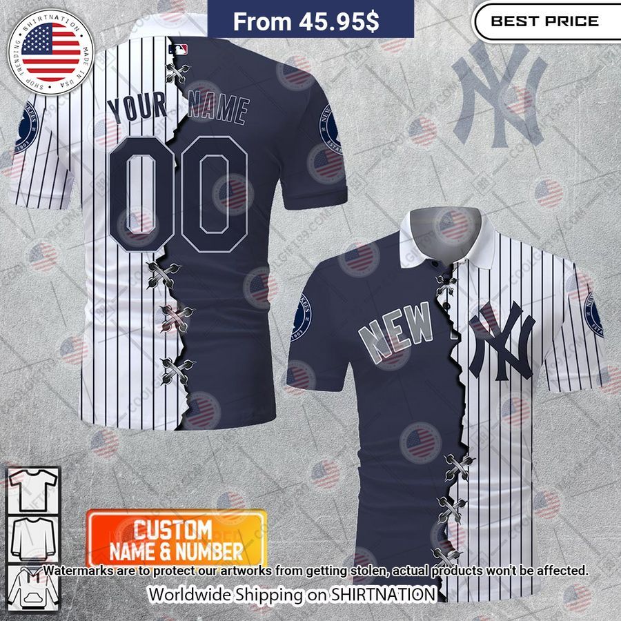 HOT New York Yankees Mix Home Away Jersey Polo Shirt