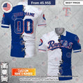 HOT Texas Rangers Mix Home Away Jersey Polo Shirt