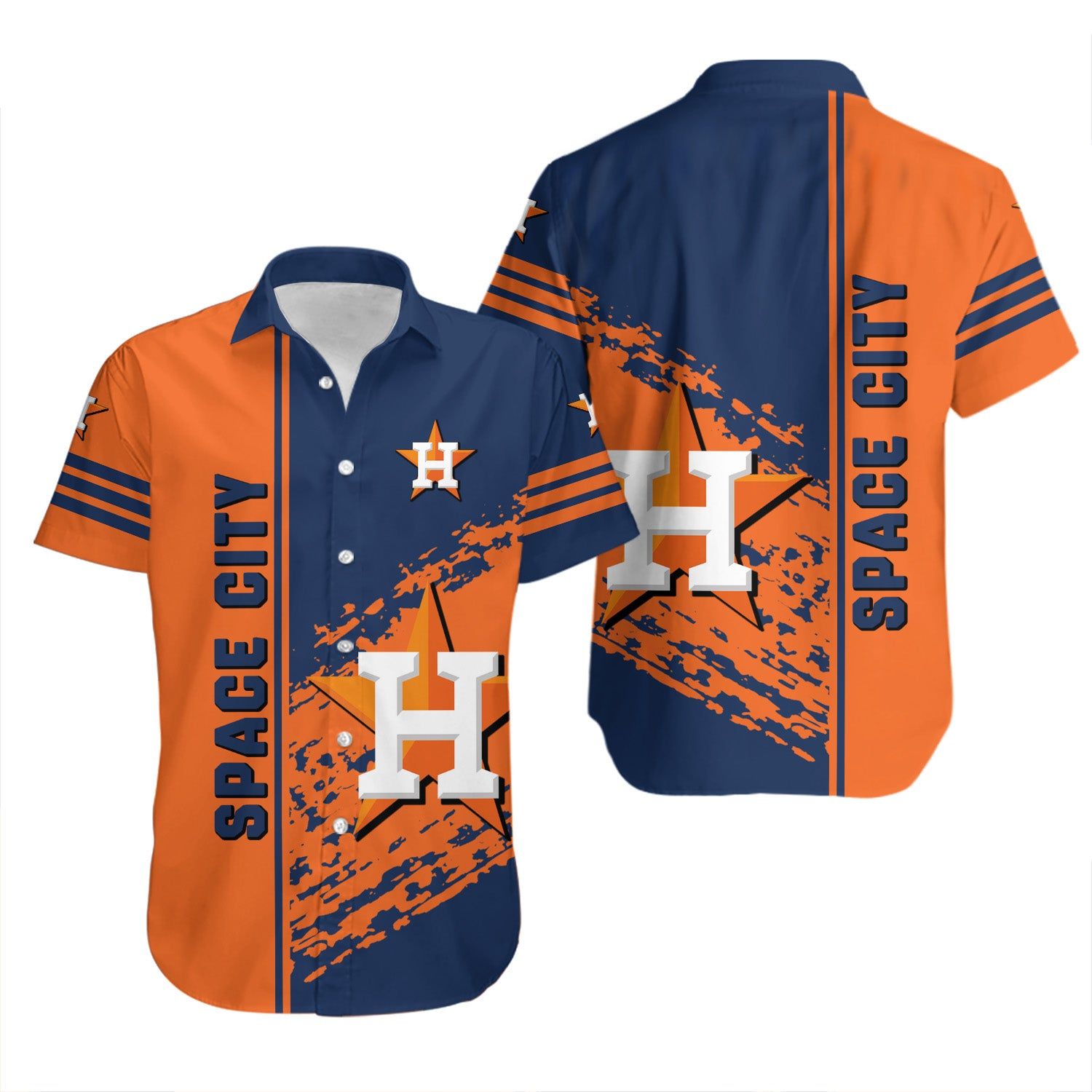 Houston Astros Hawaiian Shirt Quarter Style - MLB