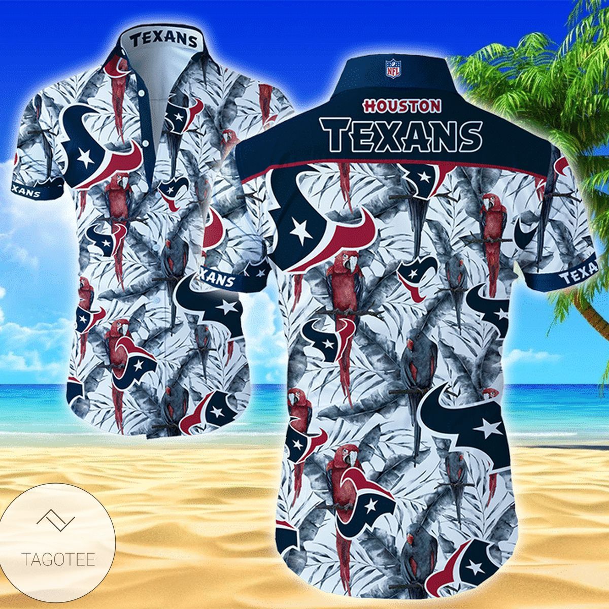 Houston Texans Men's Funny Hawaiian Shirt Unique Elegance Tropical Design