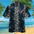 Houston Texans Short Sleeve Button Up Tropical Hawaiian Shirt VER015