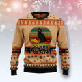 I Do What A Want Black Cat Christmas Wool Ugly Knitted Ugly Christmas Sweater