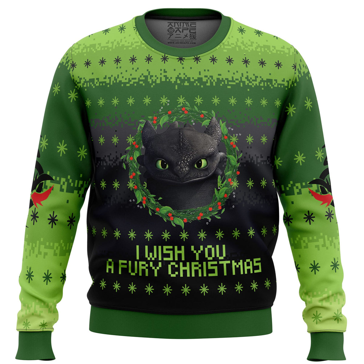 I Wish You A Fury Toothless Ugly Christmas Sweater