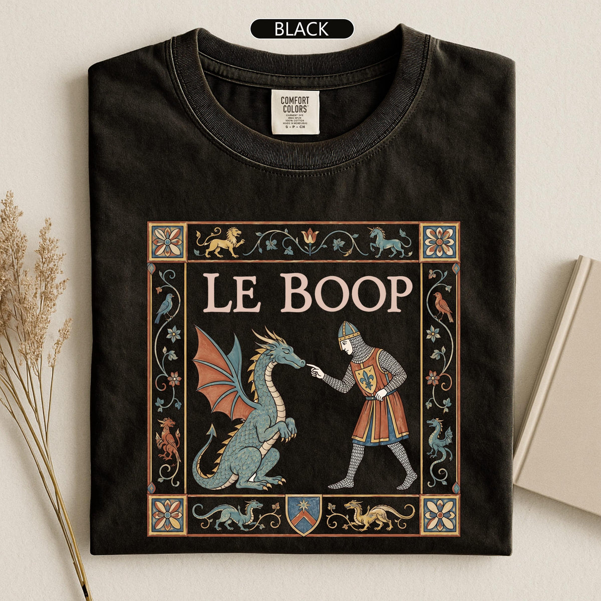 Le Boop Dragon Medieval Knight Tee Fantasy Meme Gamer Unisex T-shirt, Sweatshirt, Hoodie (1)