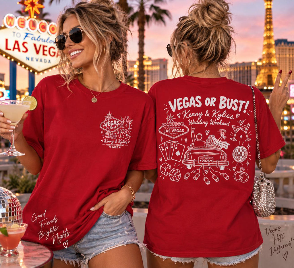 Personalized Vegas Wedding Toss Retro Casino Custom Names Year Custom Wedding Group Tee Kitsch Las Vegas Wedding (2)